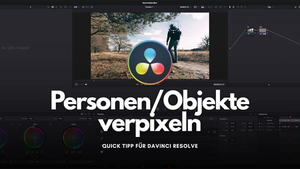 DaVinci Resolve: Leute/Objekte verpixeln + verfolgen (Tracking)